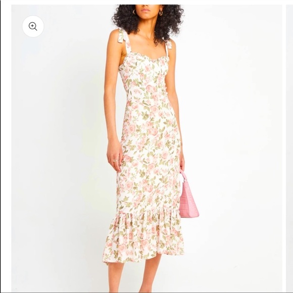 opt Dresses Nwt Opt Toile De Jouy Dress In Rose Floral Maxi Sheath